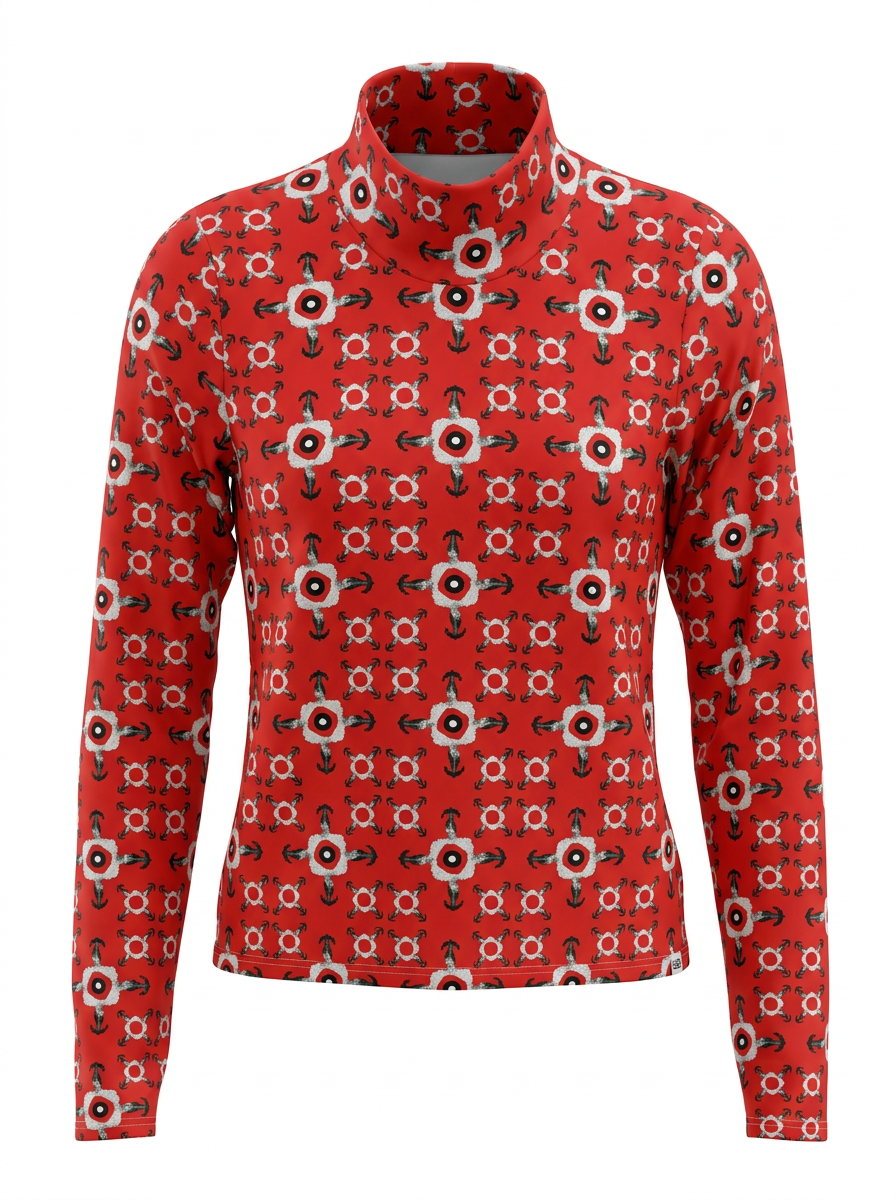 col roulé crazy red